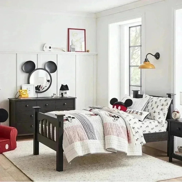 Pottery Barn Kids Mickey Mouse Bedding Sheets - White, Red, Yellow, Black - Picture 2 of 2